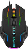 ENTWINO USB Mouse With 6 Keys & RGB Lights Life Ent001 Wired Optical Gaming Mouse  (USB 2.0, Black)